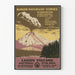 Vintage-Poster des Vulkan-Nationalparks Lassen