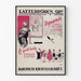 Vintage-Poster Skandinavisches Theater Latterdören Komödienprogramm 4 Akte