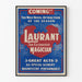 Vintage-Poster des Zauberers Laurant – originelle und farbenfrohe Wanddekoration