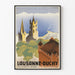 Vintage-Poster Lausanne-Ouchy Schweiz von Vera Hirzel