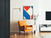 Geometrisches Poster in Rot, Blau und Weiß – Wanddekoration Artem Legrand