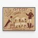 Vintage-Poster Le Caballero Garcia mit seinem Hund Guillaume Tell – Retro-Wanddekoration — gerahmtes Bild an der Wand