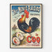 Vintage-Poster der Hahn - Retro-Wanddekoration Französisch