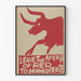 Wandposter Roter Stier - Minimalistisches und Eindrucksvolles Design