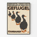 Vintage-Poster Wanddekoration Geflügel Stannahof Zürich