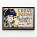 Vintage-Poster Gesetzliches Fest Washington Geburtstag 22. Februar — gerahmtes Bild an der Wand