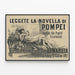 Vintage-Poster Italienisch 'La Novella di Pompei' 1892 — gerahmtes Bild an der Wand