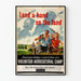 Vintage-Poster Lend a Hand on the Land – Freiwillige Landwirtschaftskampagne