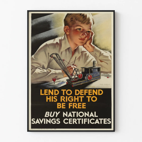 Vintage-Poster Wanddekoration - Aktion für nationale Sparzertifikate