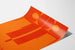 Abstraktes Dekorationsposter in Rot und Orange Leo Manso