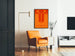 Abstraktes Dekorationsposter in Rot und Orange Leo Manso