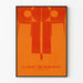 Abstraktes Dekorationsposter in Rot und Orange Leo Manso