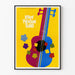 Vintage-Poster Leroy Pierson Band Design bunte Gitarre