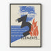 Dekorativer Poster Die 3 Elemente Vintage-Design