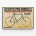 Vintage-Poster Les Bicyclettes Hirondelle - Retro-Wanddekoration — gerahmtes Bild an der Wand