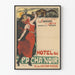 Vintage-Poster Die Lieder des Hügels - Hôtel du Pacha Schwarz