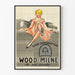 Vintage-Werbeplakat Wood-Milne mit festen Gummisohlen