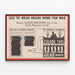 Vintage-Poster englische Textilrationierung im Krieg — gerahmtes Bild an der Wand