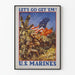 Vintage-Poster U.S. Marines Los geht's, holt sie euch - Militärische Wanddekoration