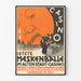 Vintage-Poster des letzten Maskenballs im alten Kasino der Stadt