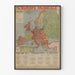 Vintage-Poster L'Europe Musicale - Dekorative Karte Europas Zentralregionen