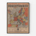 Vintage-Poster Europa - Grenzen und neue Staaten des Versailler Vertrags