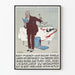 Vintage-Poster eines Mannes, der liest und ein Glas Wein umstößt