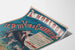 Vintage-Poster L'Horloge Le P'tit Vin d'Chambertin Wanddekoration