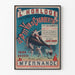 Vintage-Poster L'Horloge Le P'tit Vin d'Chambertin Wanddekoration