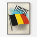 Dekoratives Poster Freiheit mit belgischer Flagge