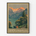 Vintage-Poster Linthal Braunwald Bahn - Wanddekoration Schweizer Berge
