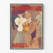 Vintage-Poster Lippincott's April-Vorlesung unter Regenschirm