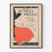 Vintage-Poster Philadelphia Sunday Press Little Jumbo 1896