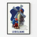 Vintage-Poster Mühle und schlafender Müller Lobeliane