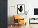 Vintage-Sicherheits-Poster in Schwarz und Blau
