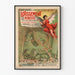 Vintage-Poster des Wohnviertels und des Schlosses Pierrefitte