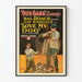 Vintage-Poster Love My Dog - Klassische Wanddekoration für das Kino