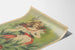 Vintage-Poster von Lucienne Muguet in weißem Kleid und Blumenhut
