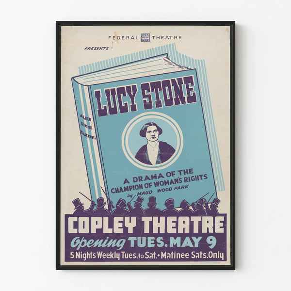 Vintage-Poster des Theaters Lucy Stone - Retro-Wanddekoration