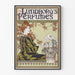 Vintage-Poster von Lundborg's Perfumes mit floralem Dekor und stilisierter Frau