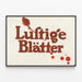 Dekoratives Poster Lustige Blätter im Vintage-Stil — gerahmtes Bild an der Wand
