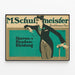 Vintage-Poster M. Schulmeister Mode für Männer und Jungen — gerahmtes Bild an der Wand