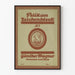 Vintage-Poster Pelikan Zeichenblock Grafikdesign braun