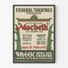Vintage-Poster Macbeth Shakespeare Federal Theatres Grün und Rot