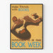 Vintage-Poster 'Make Friends With Books' – Literarische Wanddekoration