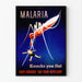 Vintage-Poster gegen Malaria Wanddekoration