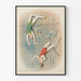 Künstler-Poster - Vintage-Männliche Akrobaten am Trapez