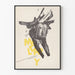 Poster Zeitgenössische Kunst Robert Mallary Schwarz und Gelb