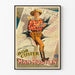 Vintage Western-Poster Bob Custer Mann Rustlin