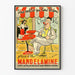 Vintage-Werbeplakat Mandelamine gegen Harnwegsinfektionen